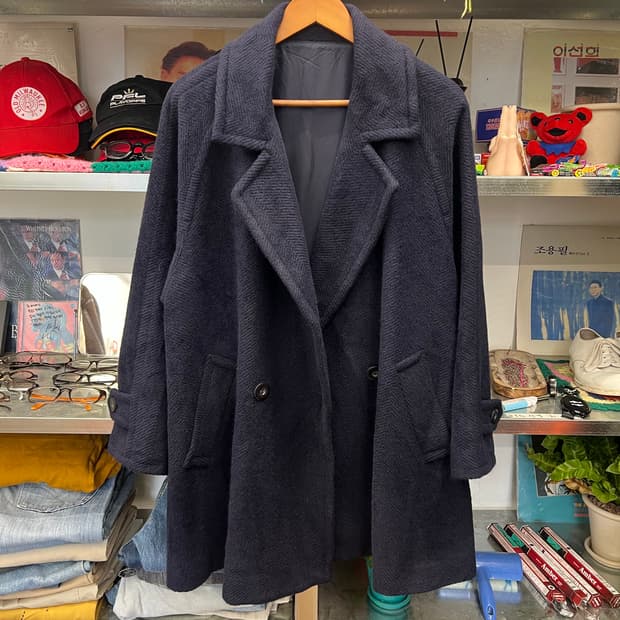 LautrÉamont Wool 100% Navy Oversized Coa