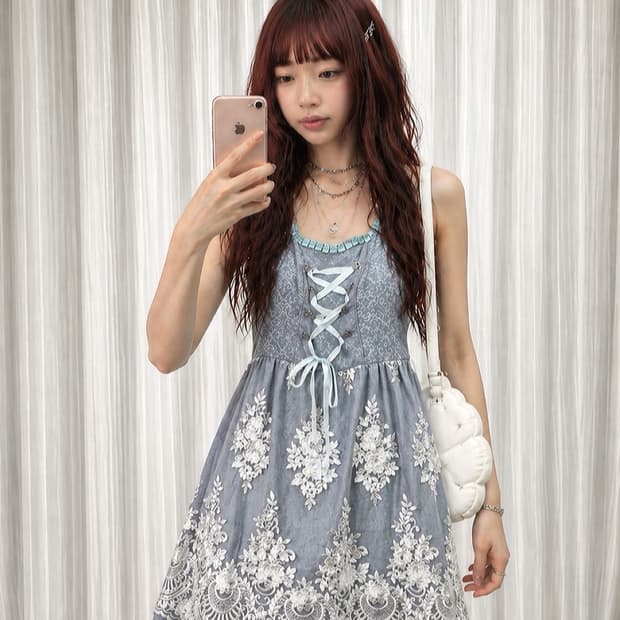 소라색 아일릿 원피스 🦋