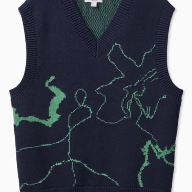 cos 자카드 니트 베스트 M 