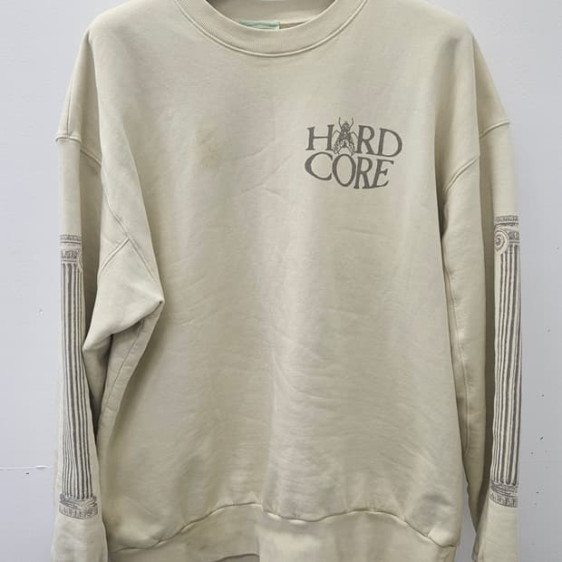 에리즈(Aries) 그래픽 워싱 크림 맨투맨( XXL)