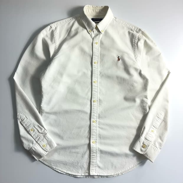 Polo  폴로 랄프로렌 신형 자수 슬림핏 코튼 화이트 셔츠