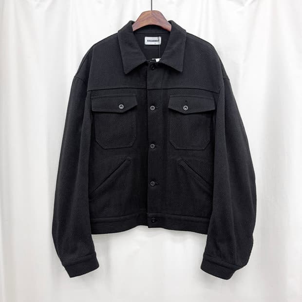 코자부로 23SS 트럭커 자켓 사시코 블랙