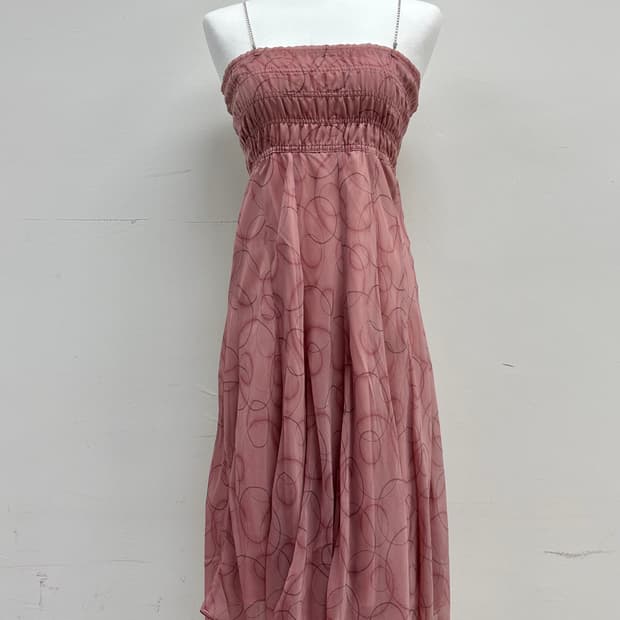 빈티지 핑크 원피스 스커트