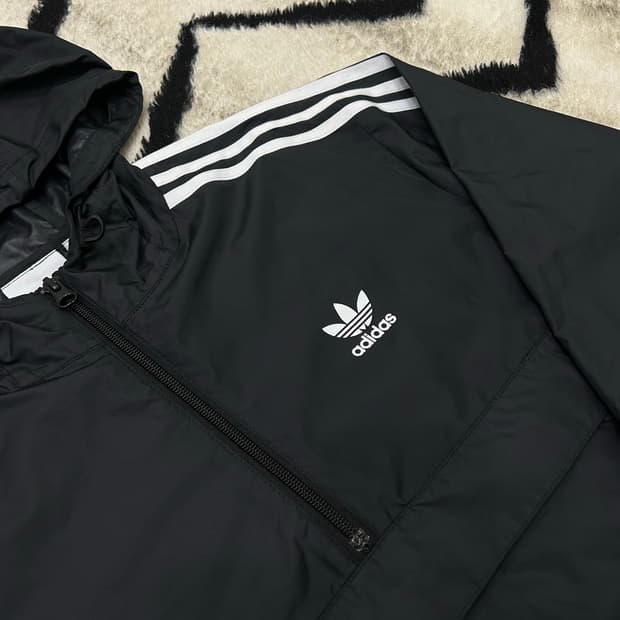 [M]아디다스 후드아노락/블랙