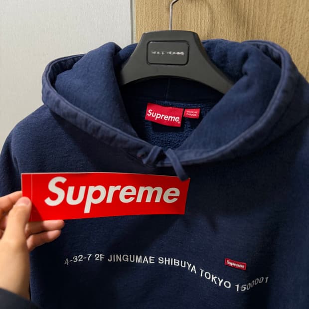 슈프림 [정품] 시부야.도쿄 (시세 31만) 한정판 미니 박스로고 후드L