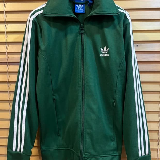 아디다스 그린 삼선트랙탑 저지집업점퍼
