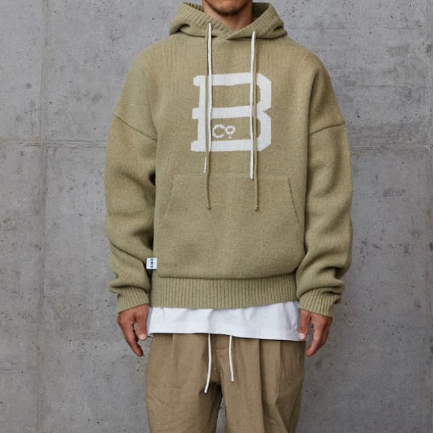 브루클린데님 니트 후드 