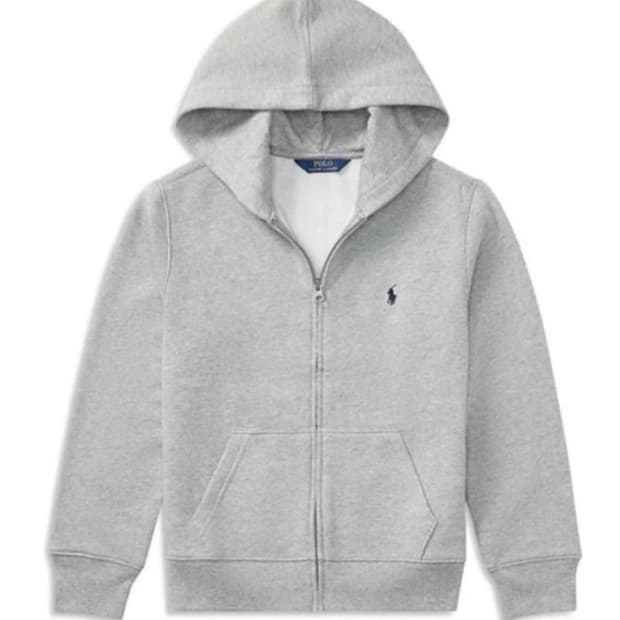 폴로 후드집업 그레이