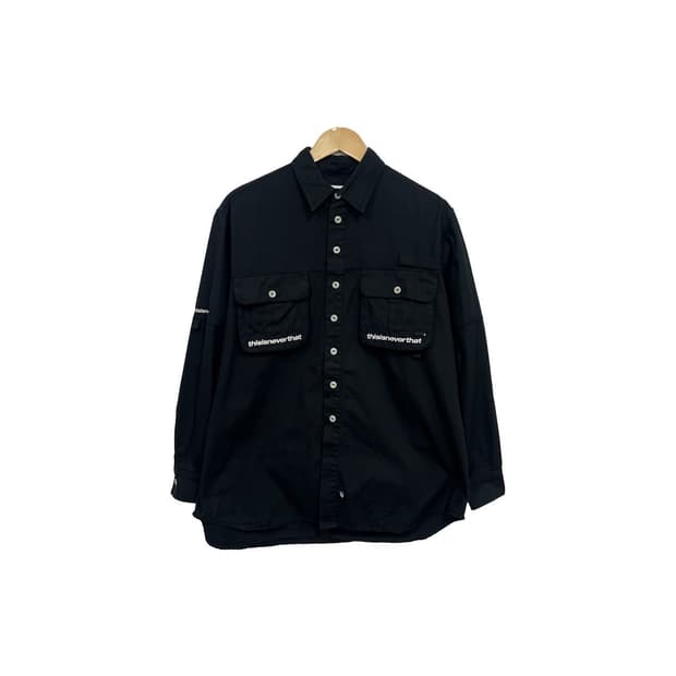 디스이즈네버댓 멀티 포켓 유틸리티 레터링 셔츠