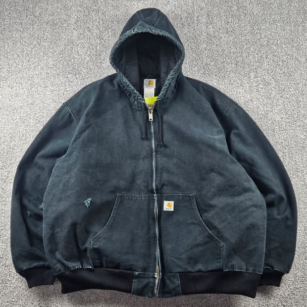 칼하트 J140 덕 캔버스 후드 액티브 워크 자켓 (4XL)/ 10788