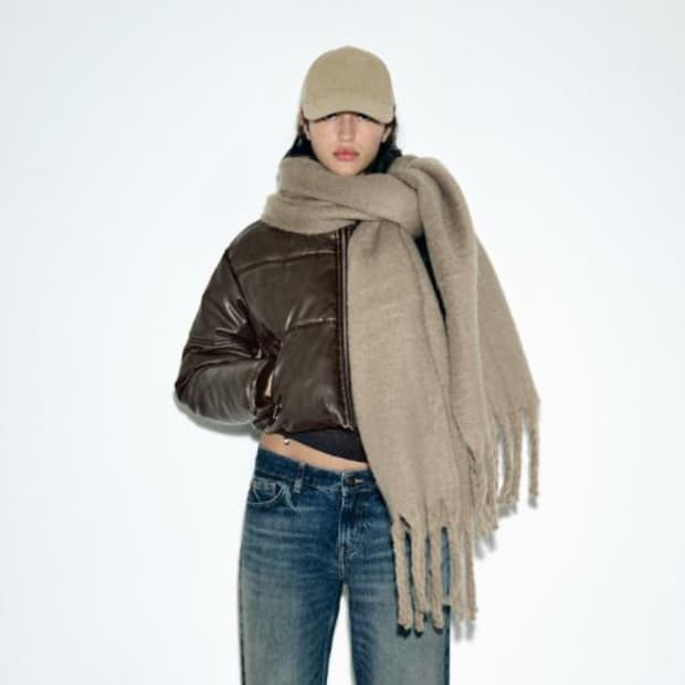 자라 레더숏패딩