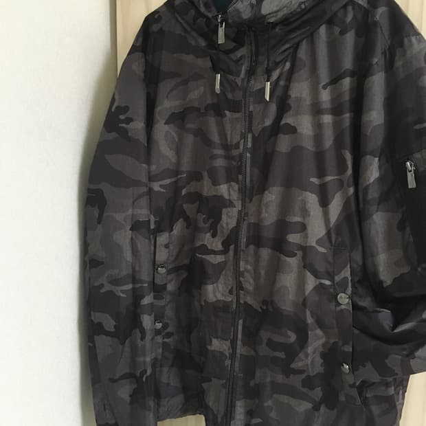 자라맨즈 빈티지 딥퍼플 카모플라쥬 후드 바람막이 집업