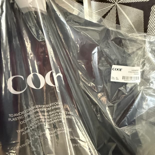 26ss 쿠어 가먼트 다이드 피쉬테일 파카 (워시드블랙)