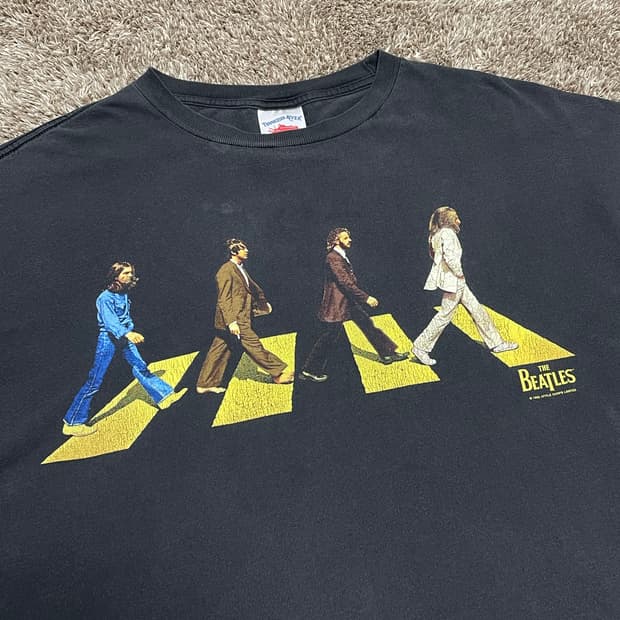 90s 비틀즈 애비로드 빈티지 밴드 티셔츠 beatles