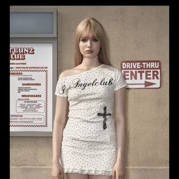 일리오 원숄더 Star Angel one shoulder t-shirts