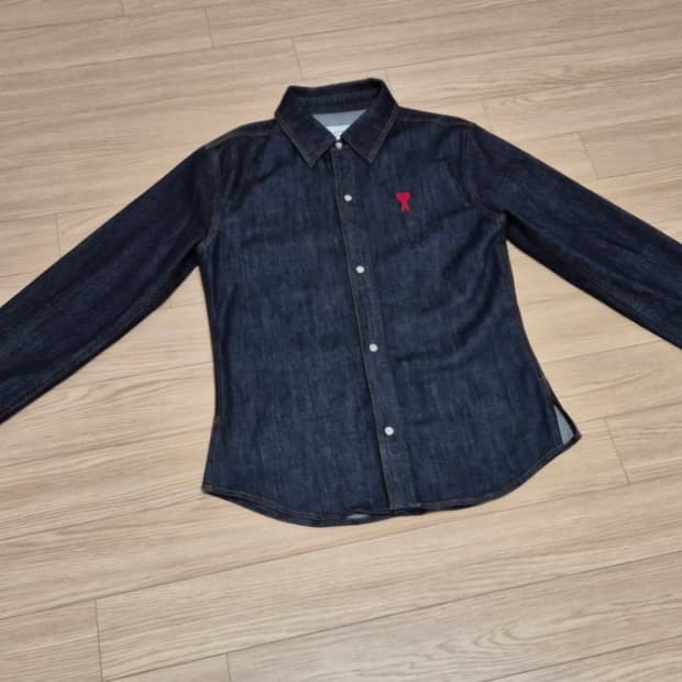 아미 하트로고 데님 여성 셔츠 L 사이즈