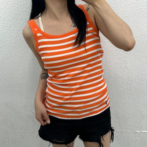폴로 랄프로렌 네이비포니 단가라 나시 M