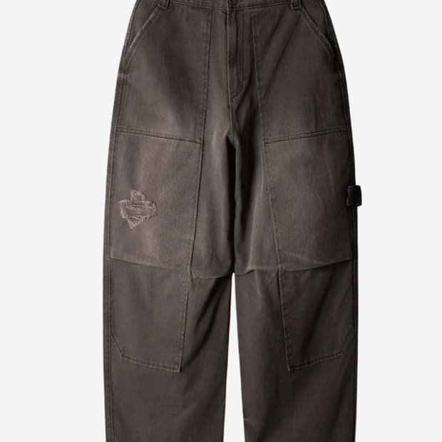 워시드 가드너 팬츠(brown) L