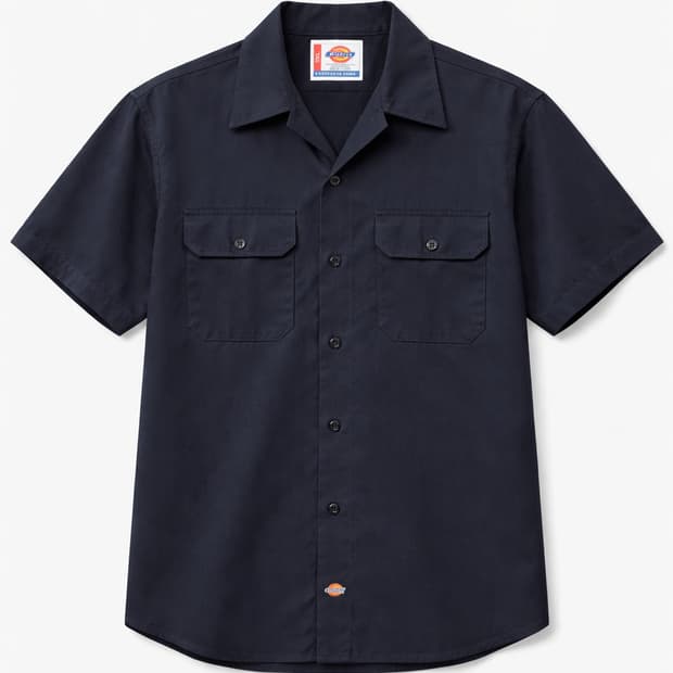 디키즈 워크 셔츠 반팔 블랙 2XL