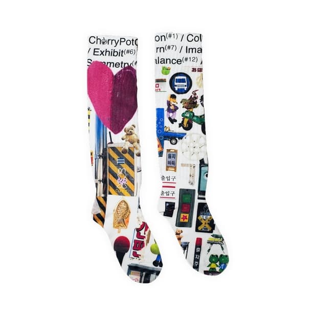 CherryPot Slouch Sock White