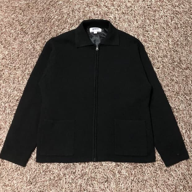 퍼슨스 울 니트 집업 