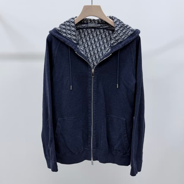 [S급/2XL] 디올 오블리크 캐시미어 후드집업