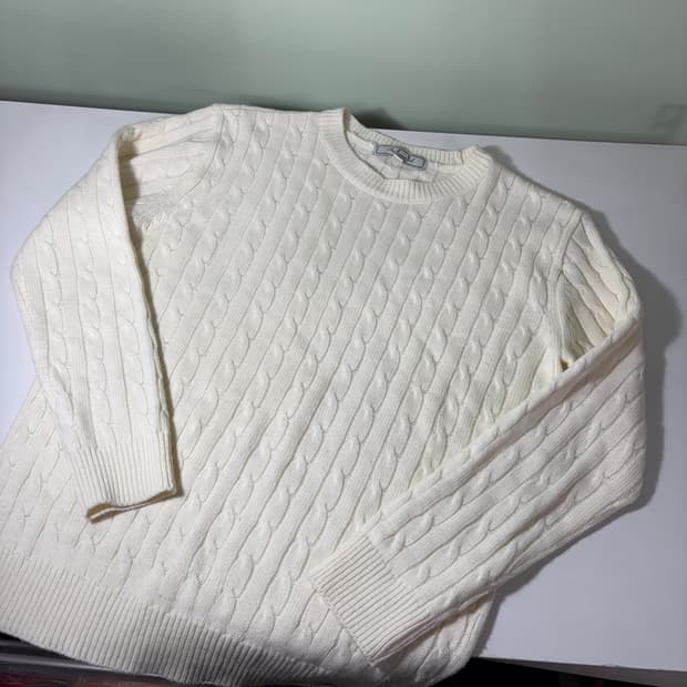 95 앤더슨벨 크림 꽈배기니트