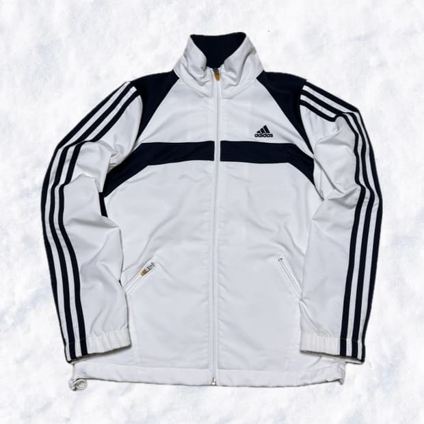 아디다스 화이트 딥네이비 바람막이