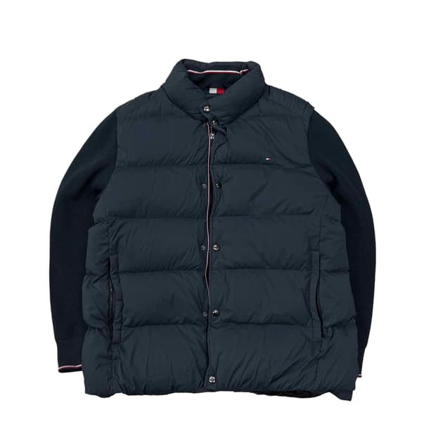 타미힐피거 니트 패딩 다운 자켓 맨즈라인 점퍼(XL)