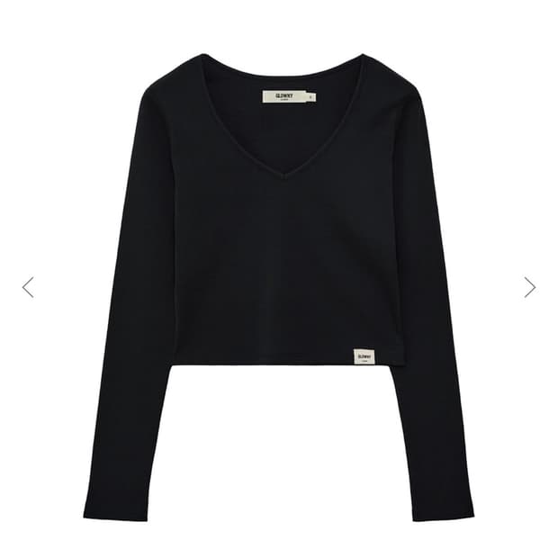 글로니 G Classic V-Neck Long Sleeve. 블랙F