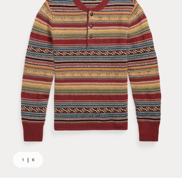RRL 울 블렌드 헨리넥 스웨터 M 새상품