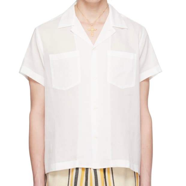 Bode 화이트 반팔 셔츠