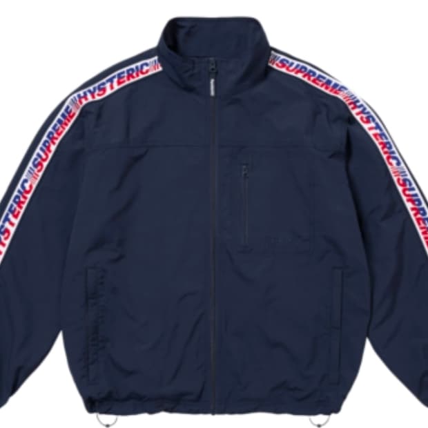 슈프림 x 히스테릭글래머 트랙 자켓 네이비24FW L사이즈 팝니다
