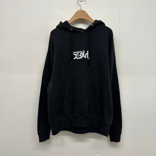 X-GIRL 엑스걸 오버핏 블랙 후드티