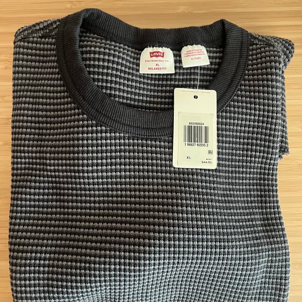 리바이스 루즈핏 와플 롱슬리브 