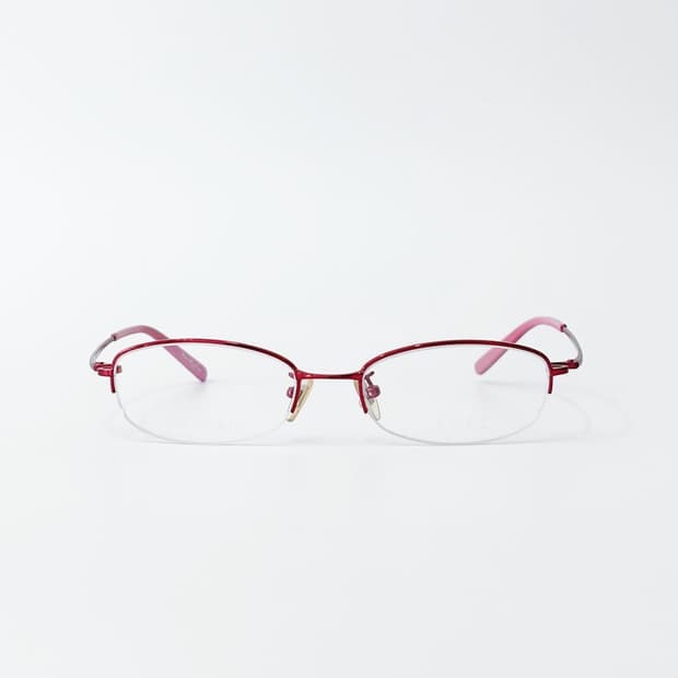 IPPI 레드 반무테 메탈 데드스탁 빈티지안경