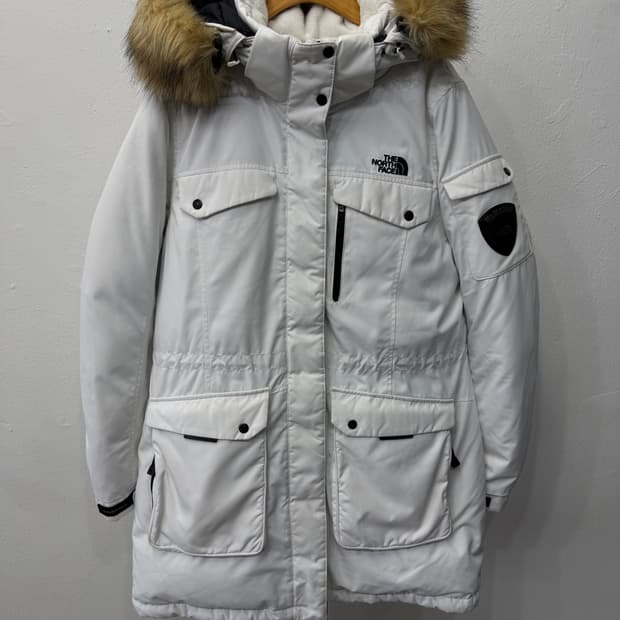 정품) 노스페이스 여성 화이트 패딩 100
