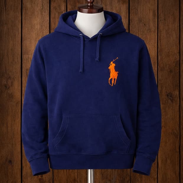 폴로 빅포니 네이비 후드티셔츠M