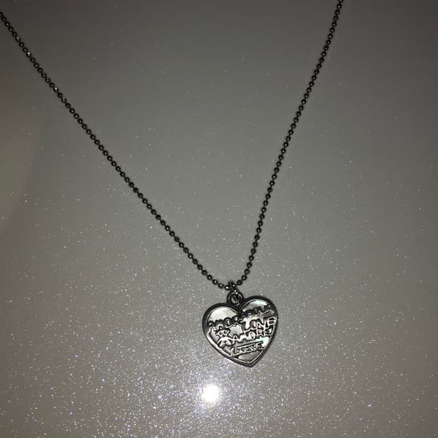 lettering heart necklace