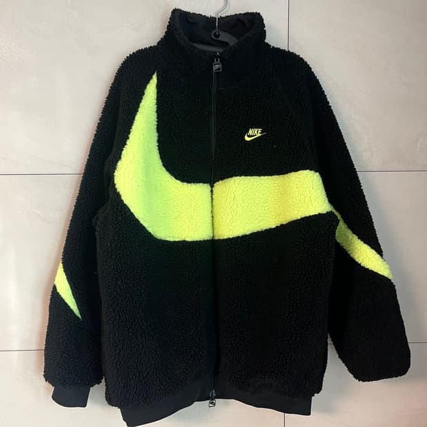 나이키 빅 스우시 리버시블 자켓 블랙 볼트 [L]