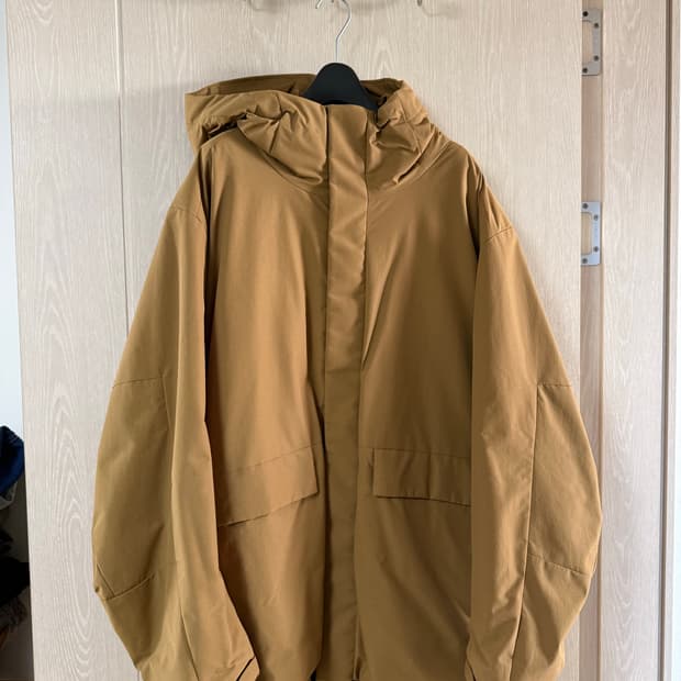 유니클로 심리스 다운파카 브라운 XXL