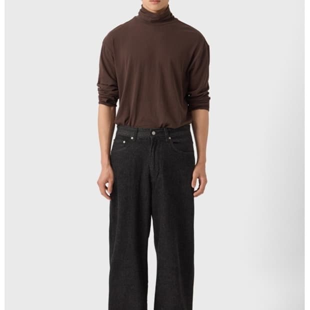 24fw 유스 와이드데님 워시드블랙 s 숏