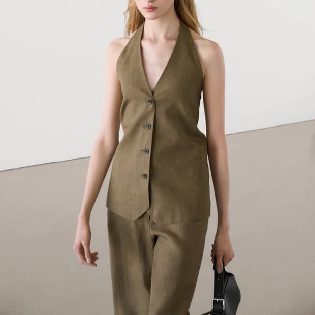 Massimo dutti 마시모두끼 리넨 탑