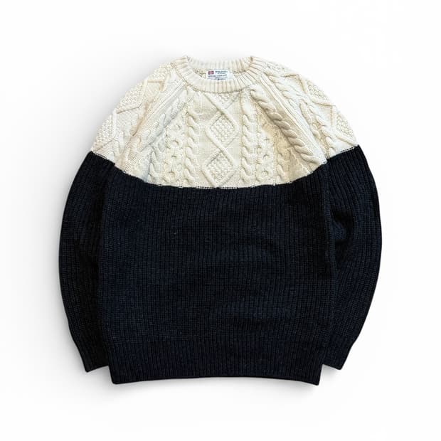 RESUME COMPANY 컬러블럭 꽈배기 니트