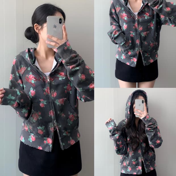 그레일즈 플라워 더티집 후디 