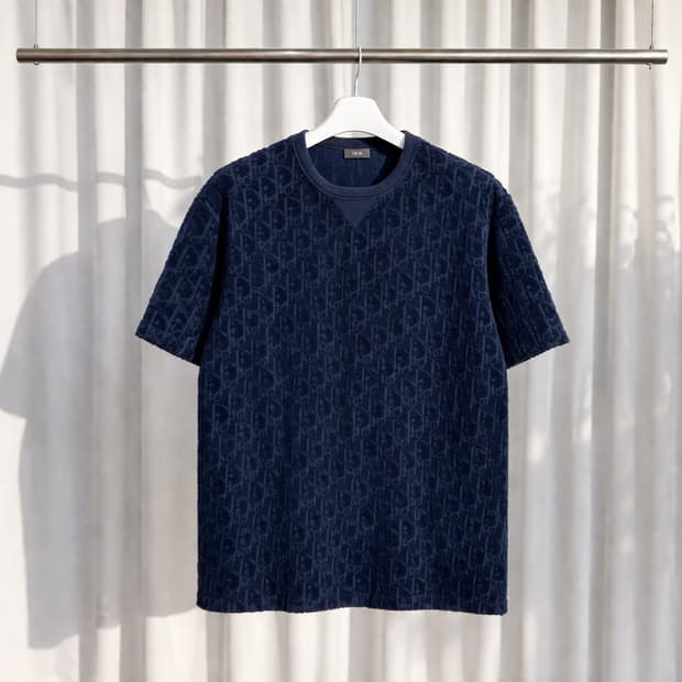 (XL) 디올 오블리크 테리 니트 반팔 티셔츠 