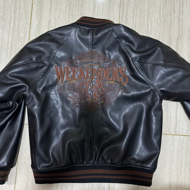 위캔더스x피로 BOUTIQUE LEATHER JACKET (BLACK)