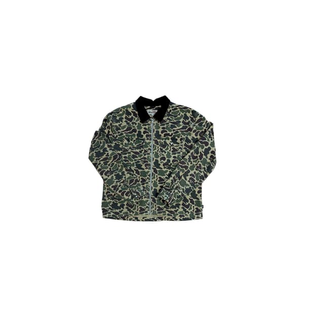 스투시 워시드 캔버스 워크 셔츠 카모