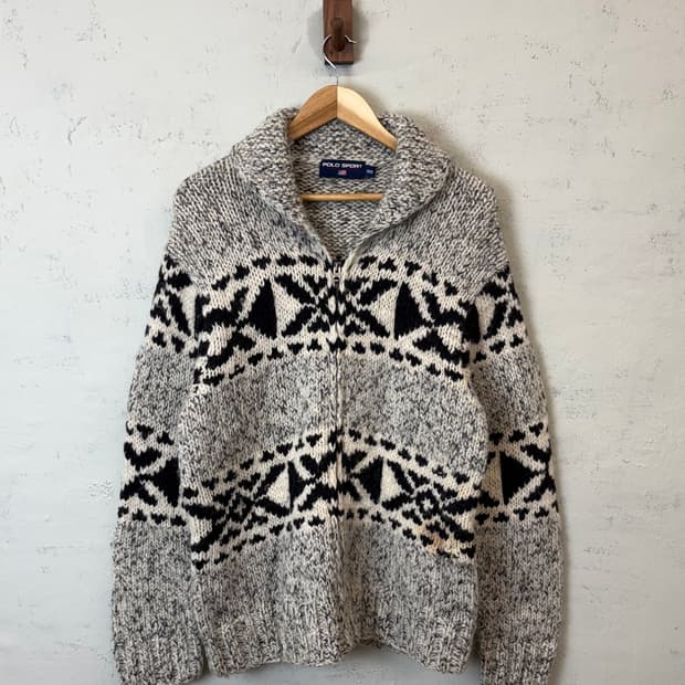 폴로스포츠 빈티지 램스울 코위찬 자켓