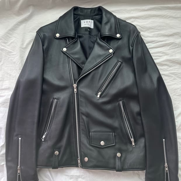 로파이 램스킨 양가죽 라이더자켓 M